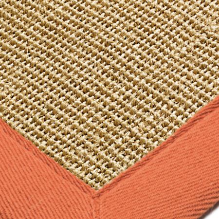 Sisal Rugs Natural/Orange Border