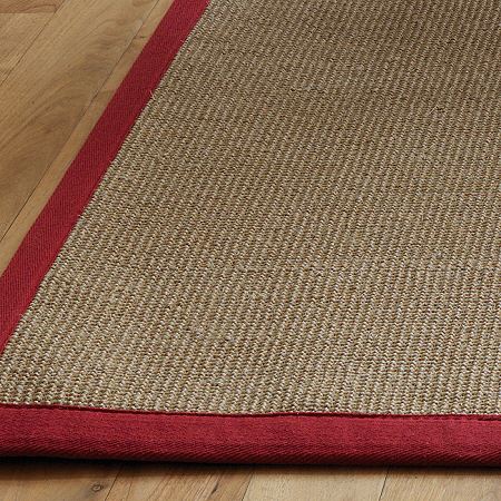 Sisal Rugs Natural/Red Border