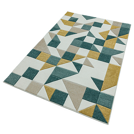 Sketch Rug SK03 Shapes Green