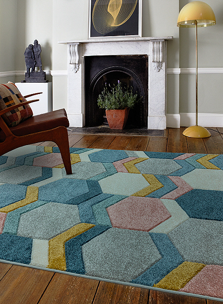 Sketch Rug SK10 Hexagon Multi