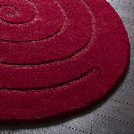 Spiral Rug Red