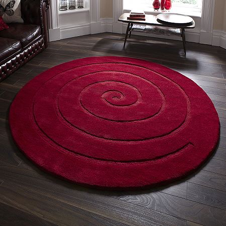 Spiral Rug Red