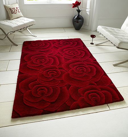 Valentine Rugs Red Rose