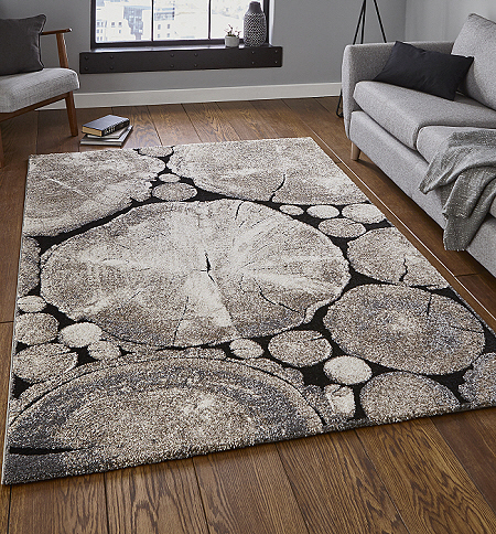 Woodland Rugs 6318 Beige Black 